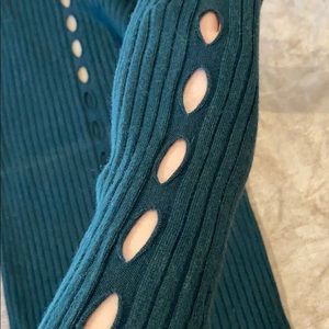 Express emerald green fitted sweater XS